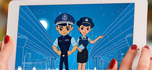 西藏网络警察卡通形象设计